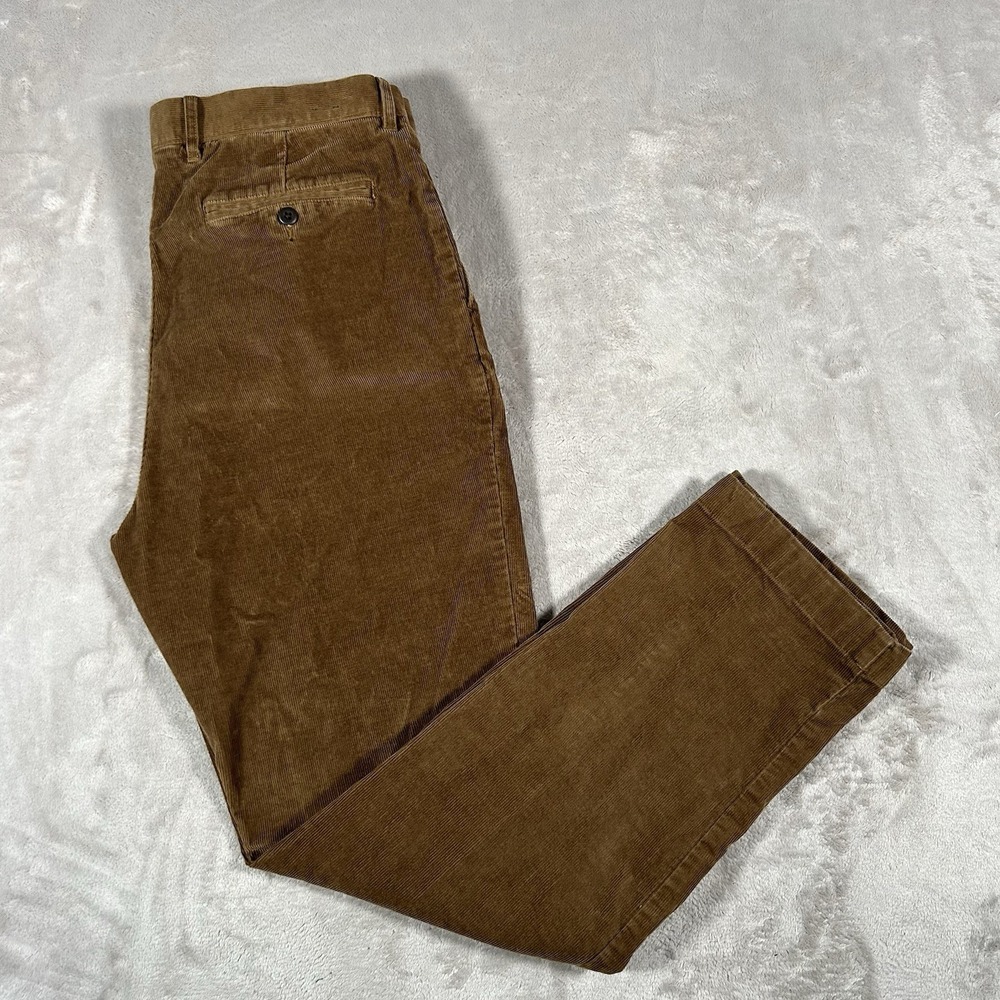 J Crew Oarsman Pants Mens 34x32 Brown Corduroy Chino Classic Fit Straight Field